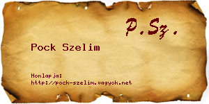 Pock Szelim névjegykártya